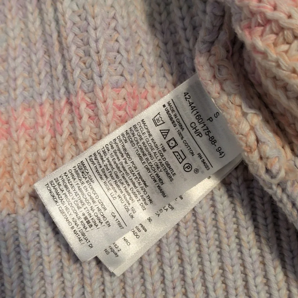 Gap 100% Cotton Pastel Cardigan Size Small - Picture 5 of 6